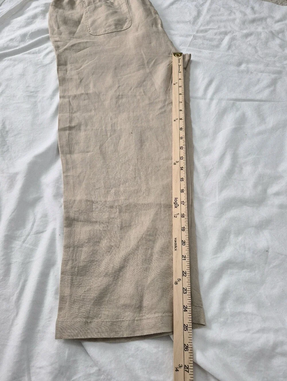 Quince European Linen Tapered Ankle Pull On Pants Flax XL Like New